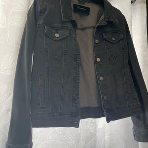 Women's Black Denim Jacket - Prosperity - Size Large NWOT